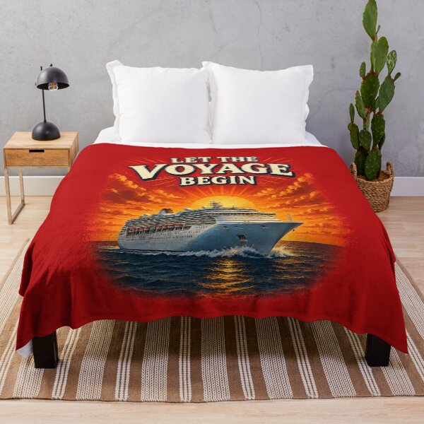 Item preview, Let The Voyage Begin – Cruise Ship Sunset Travel Design designed and sold by Alpine-Ink.