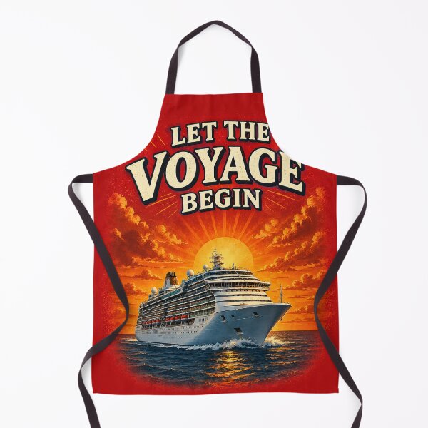 Item preview, Let The Voyage Begin – Cruise Ship Sunset Travel Design designed and sold by Alpine-Ink.