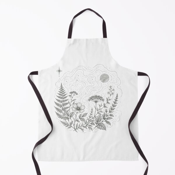 Item preview, Celestial Botanical Garden Mystical Wildflower Line Art designed and sold by Clean Print Goods.