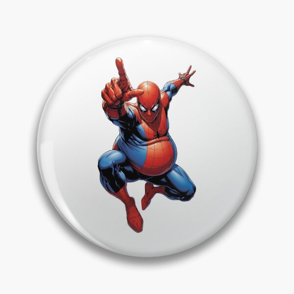 Item preview, Funny Fat Superhero Comic Art - Chubby Web Slinger Illustration designed and sold by FreakToons.