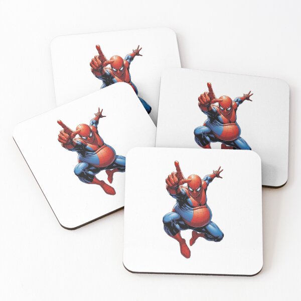 Item preview, Funny Fat Superhero Comic Art - Chubby Web Slinger Illustration designed and sold by FreakToons.