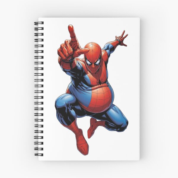 Item preview, Funny Fat Superhero Comic Art - Chubby Web Slinger Illustration designed and sold by FreakToons.
