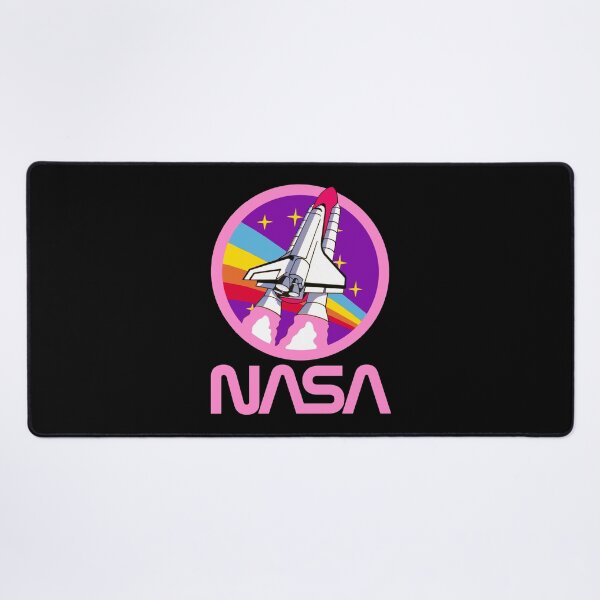 Item preview, Vintage Nerdy NASA Worm Logo Rocket Space Science Teacher Pink Text designed and sold by MathWare MathClips.