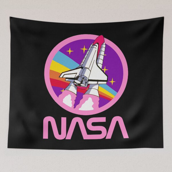 Item preview, Vintage Nerdy NASA Worm Logo Rocket Space Science Teacher Pink Text designed and sold by MathWare MathClips.