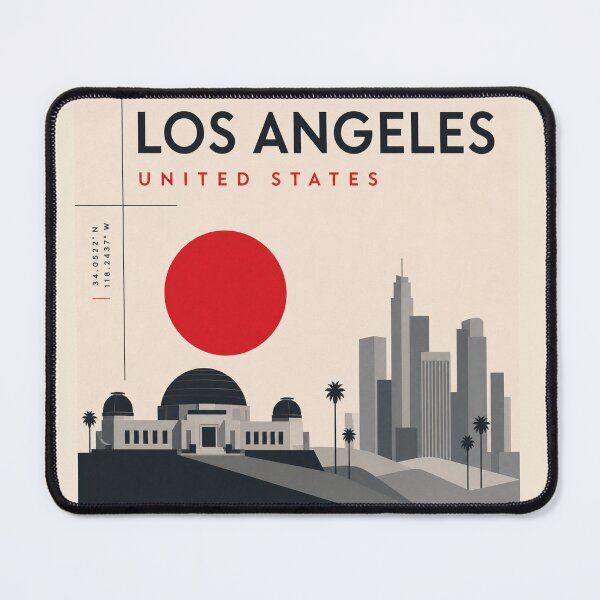 Item preview, Los Angeles swiss style poster designed and sold by CMYKStudio.