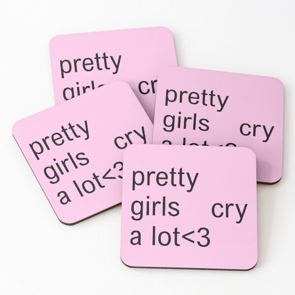 Item preview, pretty girls cry a lot text designed and sold by lydsshop.