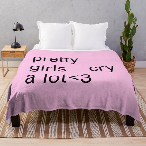 Item preview, pretty girls cry a lot text designed and sold by lydsshop.