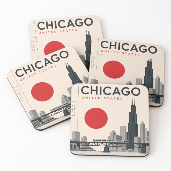 Item preview, Chicago swiss style poster designed and sold by CMYKStudio.