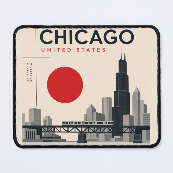 Item preview, Chicago swiss style poster designed and sold by CMYKStudio.