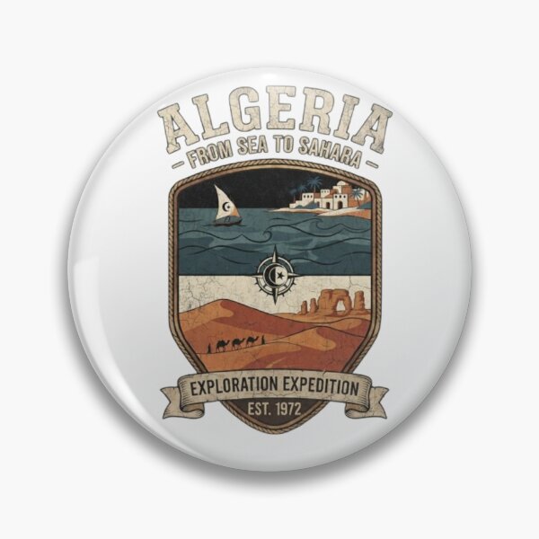 Item preview, Algeria Travel Vintage Shirt – Algeria Tourism, Sahara Desert & Algerian Heritage Travel Souvenir designed and sold by zdzdesigner.