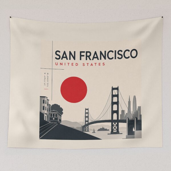Item preview, San Francisco swiss style poster designed and sold by CMYKStudio.