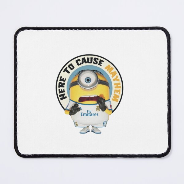 Item preview, Funny Minion Football Fan - Here to Cause Mayhem Real Madrid Jersey T-Shirt Design designed and sold by FreakToons.