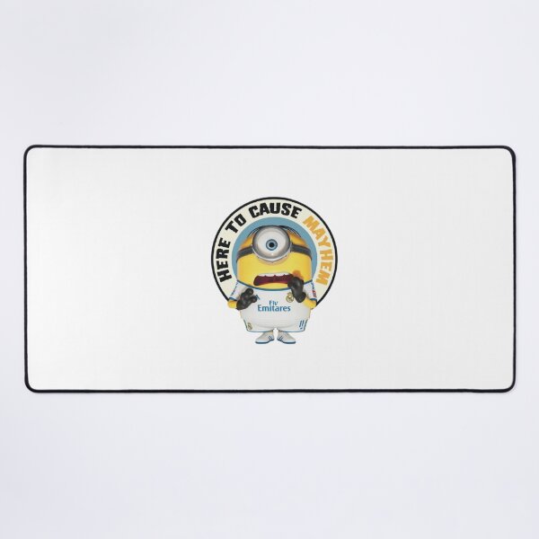Item preview, Funny Minion Football Fan - Here to Cause Mayhem Real Madrid Jersey T-Shirt Design designed and sold by FreakToons.