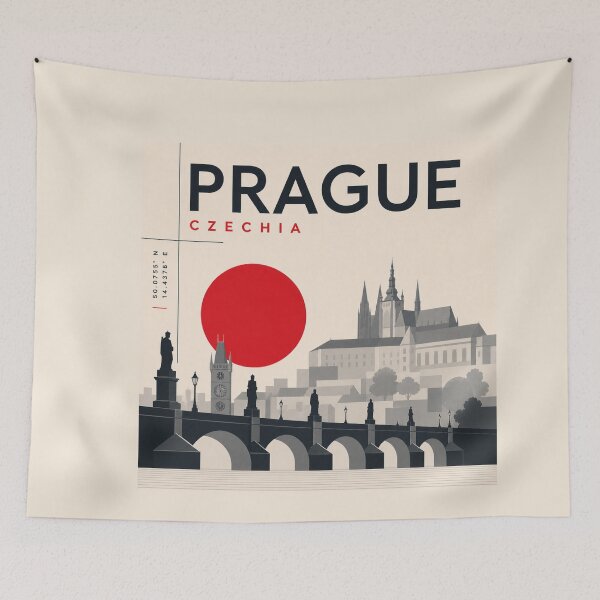 Item preview, Prague swiss style poster designed and sold by CMYKStudio.