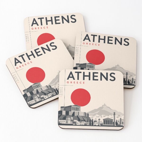 Item preview, Athens swiss style poster designed and sold by CMYKStudio.