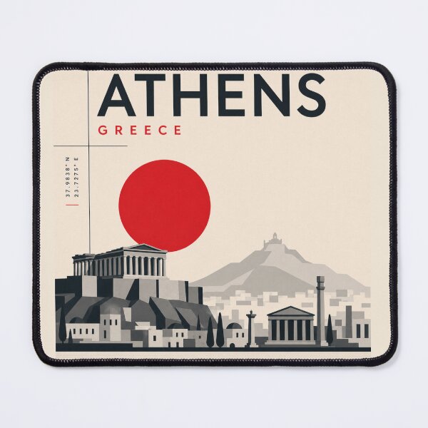 Item preview, Athens swiss style poster designed and sold by CMYKStudio.