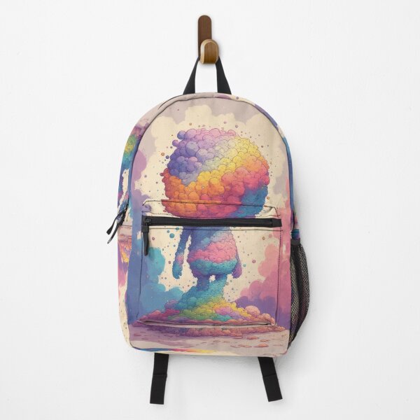 Item preview, A colorful, fluffy character stands on a colorful hill. designed and sold by Mianku | Für das Leben.