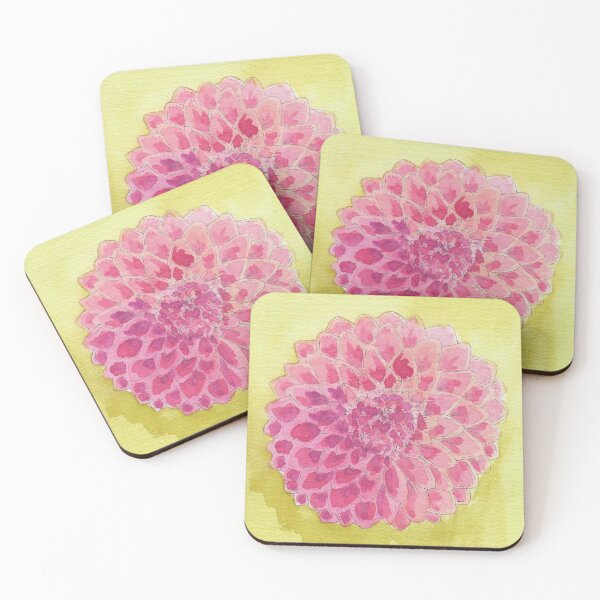 Item preview, Hand Drawn Watercolor Dahlia designed and sold by MyCuriousMagpie.