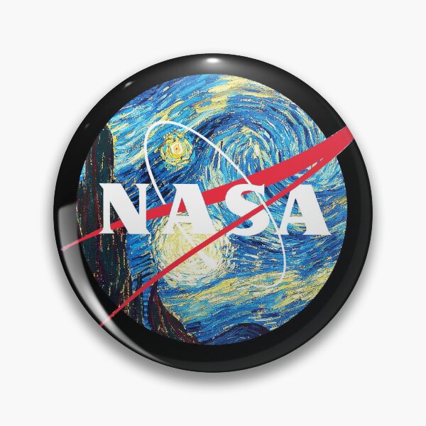Item preview, Vintage Nerdy NASA Meatball Logo Starry Night designed and sold by MathWare MathClips.