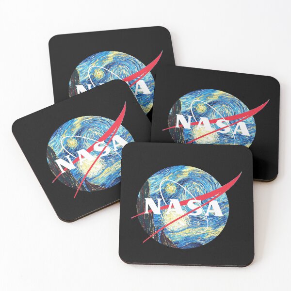 Item preview, Vintage Nerdy NASA Meatball Logo Starry Night designed and sold by MathWare MathClips.