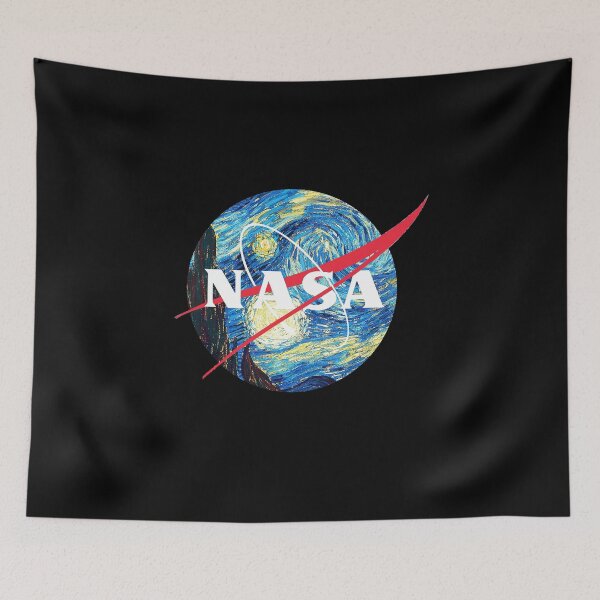 Item preview, Vintage Nerdy NASA Meatball Logo Starry Night designed and sold by MathWare MathClips.