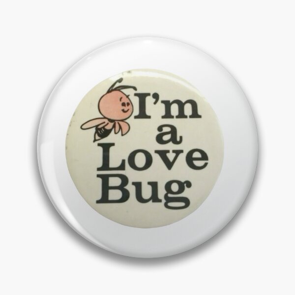 Item preview, whimsy vintage I’m a love bug badge pin designed and sold by ellmoswrld.