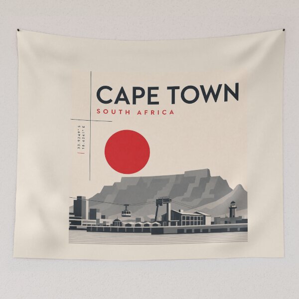 Item preview, Cape Town swiss style poster designed and sold by CMYKStudio.