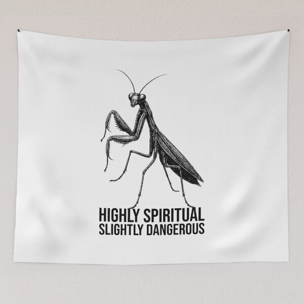 Item preview, Praying Mantis Highly Spiritual Slightly Dangerous Funny Insect Design designed and sold by xndrlab.