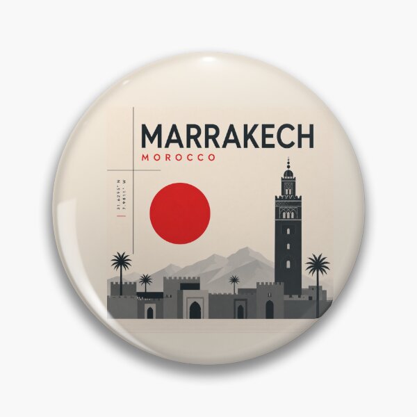 Artikelvorschau, Marrakesch-Poster im Schweizer Stil entworfen und verkauft von CMYKStudio.