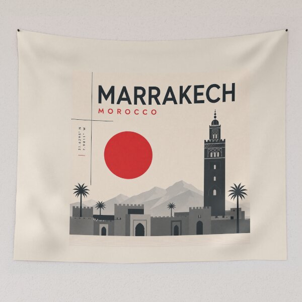 Item preview, Marrakech swiss style poster designed and sold by CMYKStudio.