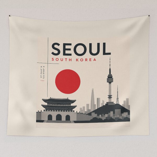 Item preview, Seoul swiss style poster designed and sold by CMYKStudio.