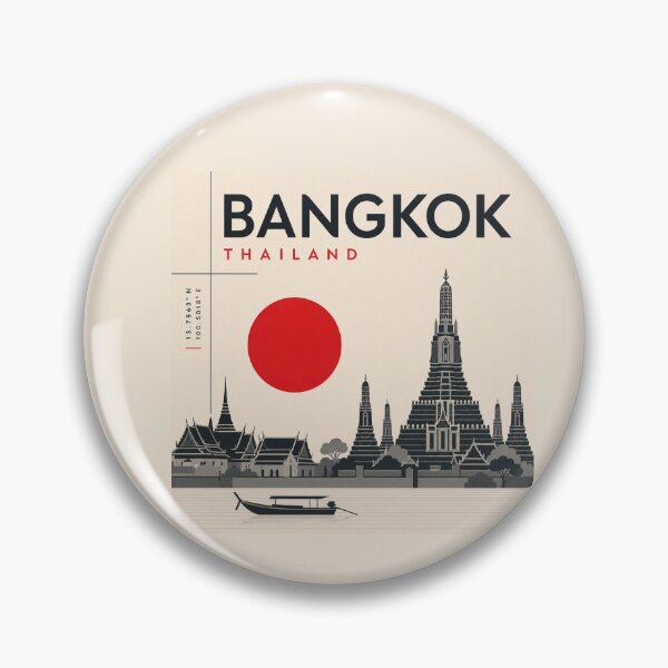 Item preview, Bangkok swiss style poster designed and sold by CMYKStudio.