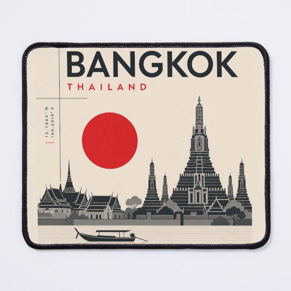 Item preview, Bangkok swiss style poster designed and sold by CMYKStudio.