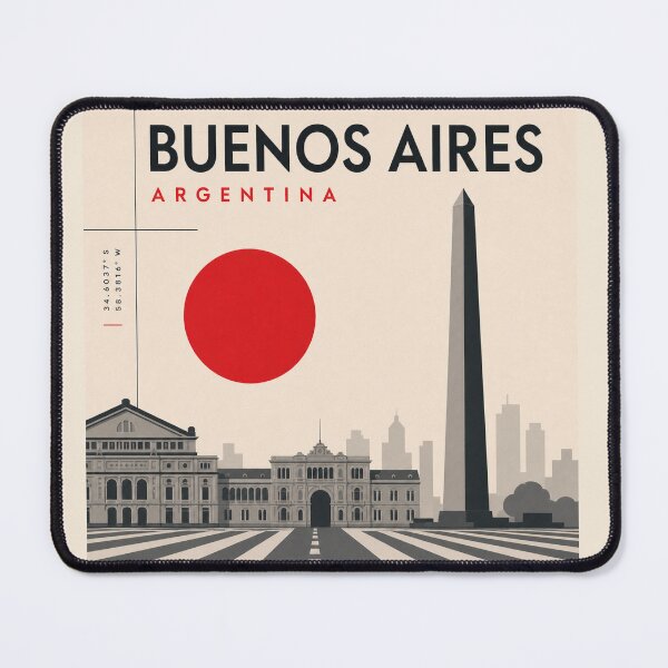Item preview, Buenos Aires swiss style poster designed and sold by CMYKStudio.
