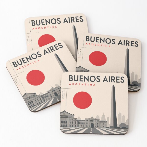 Item preview, Buenos Aires swiss style poster designed and sold by CMYKStudio.