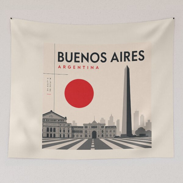Item preview, Buenos Aires swiss style poster designed and sold by CMYKStudio.
