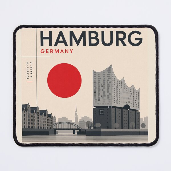 Item preview, Hamburg swiss style poster designed and sold by CMYKStudio.