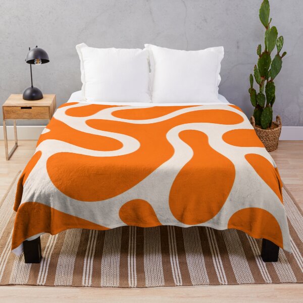 Item preview, Orange Lava Lamp Fluid Swirls - Minimalist Retro Pattern designed and sold by Billy Morfo™.