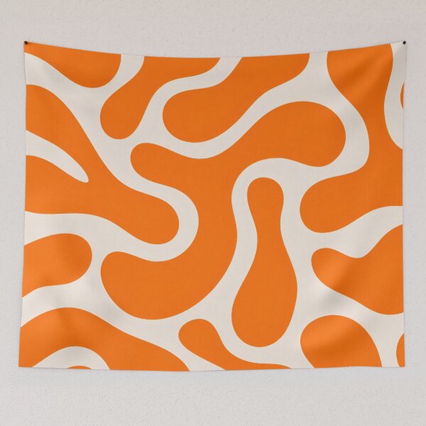 Item preview, Orange Lava Lamp Fluid Swirls - Minimalist Retro Pattern designed and sold by Billy Morfo™.