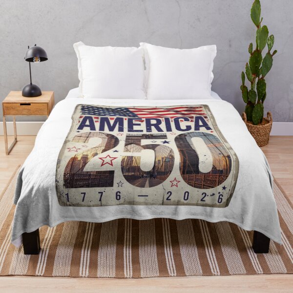Item preview, America 250 New York City Semiquincentennial 1776 - 2026 Vintage Flag Skyline v6 designed and sold by DarylWelsh2024.