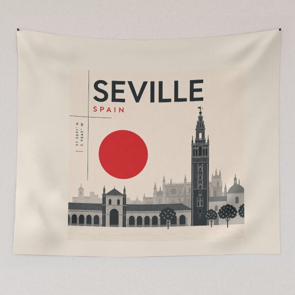 Item preview, Seville swiss style poster designed and sold by CMYKStudio.