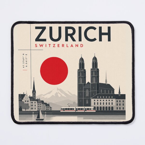 Item preview, Zurich swiss style poster designed and sold by CMYKStudio.