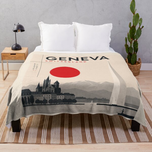 Artikelvorschau, Genfer Poster im Schweizer Stil entworfen und verkauft von CMYKStudio.