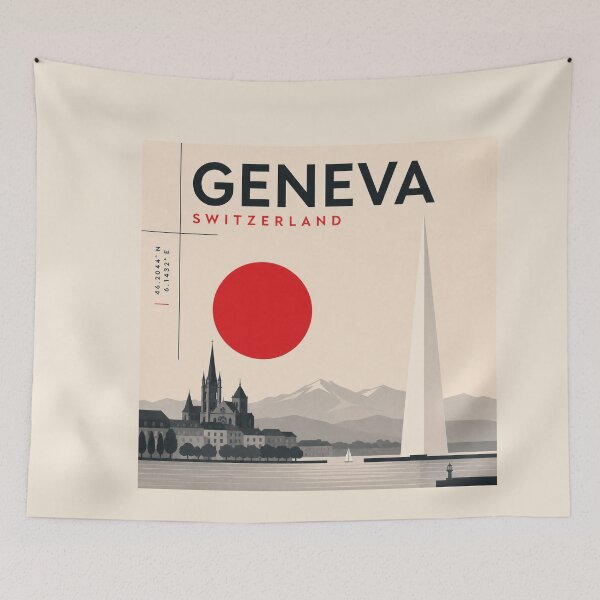 Item preview,  Geneva swiss style poster designed and sold by CMYKStudio.