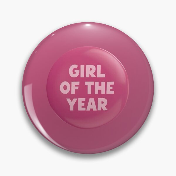 Item preview,  Whimsy pink girl of the year badge button pin designed and sold by ellmoswrld.