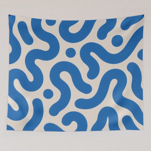 Item preview, Cobalt Blue Squiggles & Dots - Groovy Doodle Art designed and sold by Billy Morfo™.