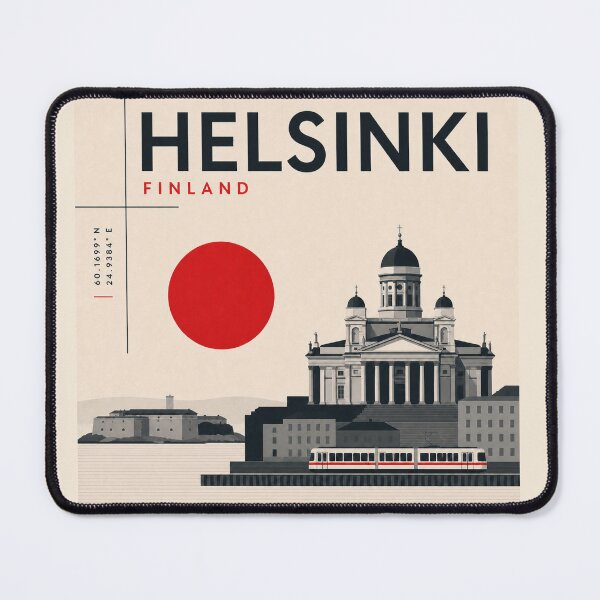 Item preview, Helsinki swiss style poster designed and sold by CMYKStudio.
