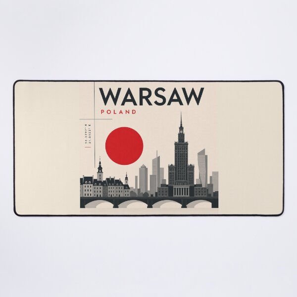 Item preview, Warsaw swiss style poster designed and sold by CMYKStudio.