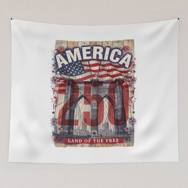 Item preview, America 250 New York City Semiquincentennial 1776 - 2026 Vintage Flag Skyline v7 designed and sold by DarylWelsh2024.