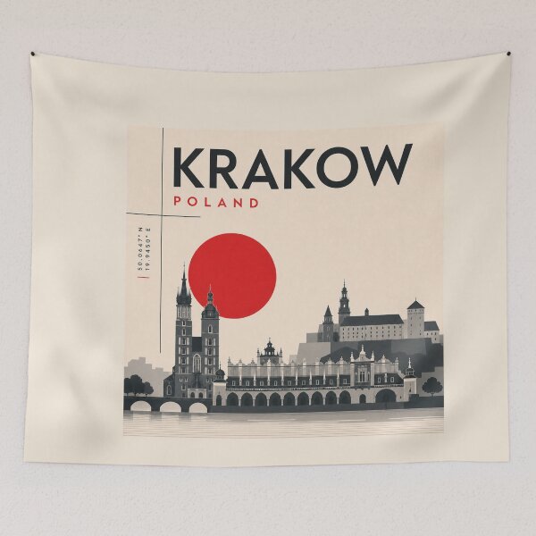 Item preview, Krakow swiss style poster designed and sold by CMYKStudio.